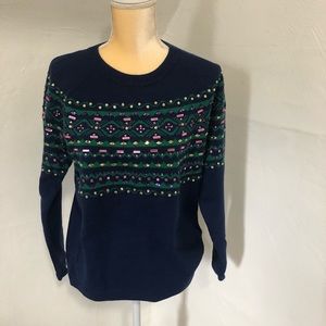 Talbots embellished sweater